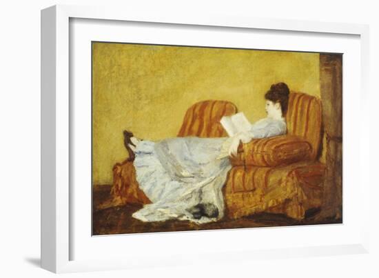 Young Lady Reading-Mary Cassatt-Framed Giclee Print