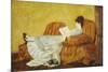 Young Lady Reading-Mary Cassatt-Mounted Premium Giclee Print