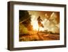 Young Lady Running on a Rural Road during Sunset-Dudarev Mikhail-Framed Photographic Print