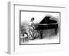 Young Lady Tuning a Grand Piano, 1887-null-Framed Giclee Print