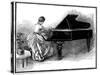 Young Lady Tuning a Grand Piano, 1887-null-Stretched Canvas
