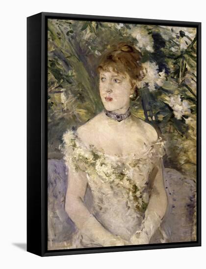 Young Lady Wearing a Ballgown, c.1879-Berthe Morisot-Framed Stretched Canvas