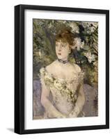 Young Lady Wearing a Ballgown, c.1879-Berthe Morisot-Framed Giclee Print