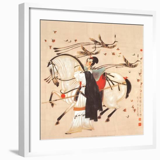 Young Lady with a Horse-null-Framed Art Print