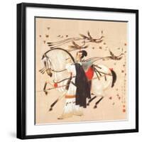 Young Lady with a Horse-null-Framed Art Print