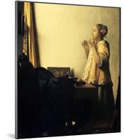 Young Lady with a Pearl Necklace-Johannes Vermeer-Mounted Giclee Print