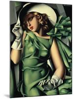 Young Lady with Gloves-Tamara de Lempicka-Mounted Giclee Print