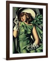 Young Lady with Gloves-Tamara de Lempicka-Framed Giclee Print