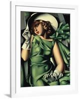 Young Lady with Gloves-Tamara de Lempicka-Framed Giclee Print