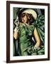 Young Lady with Gloves-Tamara de Lempicka-Framed Giclee Print