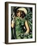 Young Lady with Gloves-Tamara de Lempicka-Framed Giclee Print