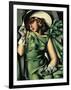 Young Lady with Gloves-Tamara de Lempicka-Framed Giclee Print