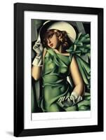 Young Lady with Gloves-Tamara de Lempicka-Framed Art Print