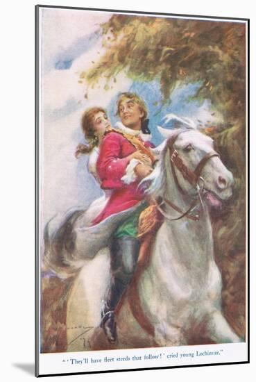 Young Lochinvar, Illustration from 'Stories from the Poets'-Arthur C. Michael-Mounted Giclee Print