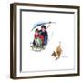 Young Love: Sledding-Norman Rockwell-Framed Premium Giclee Print