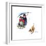 Young Love: Sledding-Norman Rockwell-Framed Premium Giclee Print