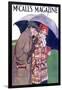 Young Lover Under An Umbrella-Vintage Dish-Framed Art Print