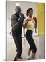 Young Male Coach Coaching a Female Boxer-null-Mounted Premium Photographic Print