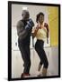 Young Male Coach Coaching a Female Boxer-null-Framed Photographic Print