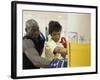 Young Male Coach Coaching a Female Boxer-null-Framed Photographic Print