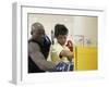 Young Male Coach Coaching a Female Boxer-null-Framed Photographic Print