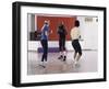 Young Male Coach Coaching Two Female Boxers-null-Framed Photographic Print