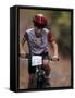 Young Male Mountain Biker Competing in a Race 1993 NY State Championships-null-Framed Stretched Canvas