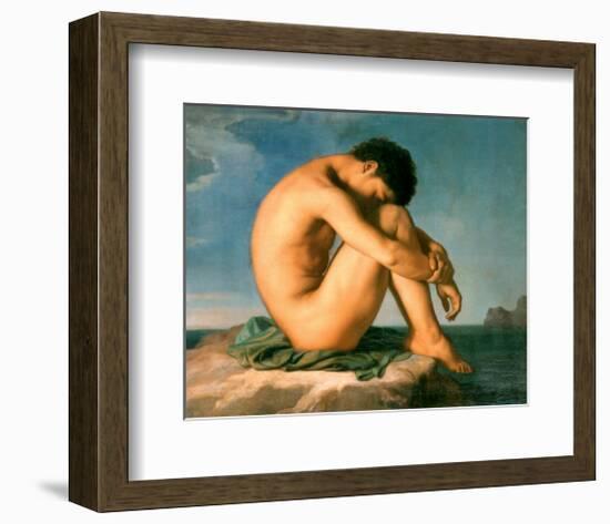 Young Male Nude, 1855-Hippolyte Flandrin-Framed Art Print