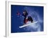 Young Male Snowboarder in Action-null-Framed Photographic Print