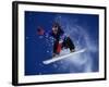 Young Male Snowboarder in Action-null-Framed Photographic Print