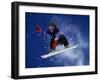 Young Male Snowboarder in Action-null-Framed Photographic Print