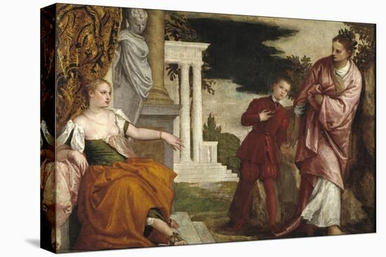 Young Man Between Virtue and Vice-Paolo Veronese-Stretched Canvas