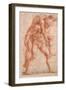 Young Man Carrying an Old Man on His Back (Aeneas and Anchises), C.1514 (Sanguine on Paper)-Raphael (1483-1520)-Framed Giclee Print