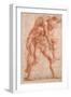 Young Man Carrying an Old Man on His Back (Aeneas and Anchises), C.1514 (Sanguine on Paper)-Raphael (1483-1520)-Framed Giclee Print