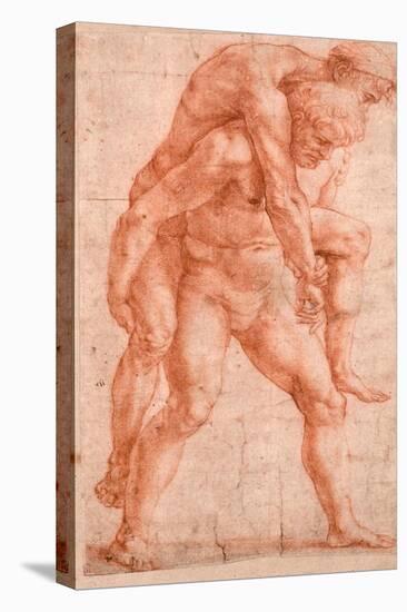 Young Man Carrying An Old Man on His Back (Aeneas And Anchises)-Raphael-Stretched Canvas