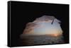 Young Man Diving into Sea at Pirate's Cave-Paul Souders-Framed Stretched Canvas