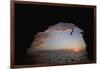 Young Man Diving into Sea at Pirate's Cave-Paul Souders-Framed Photographic Print