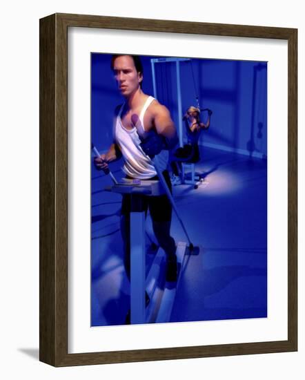 Young Man Exercising in a Gym-null-Framed Photographic Print