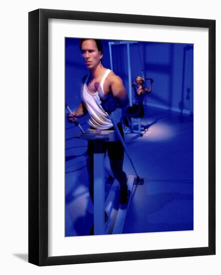 Young Man Exercising in a Gym-null-Framed Photographic Print