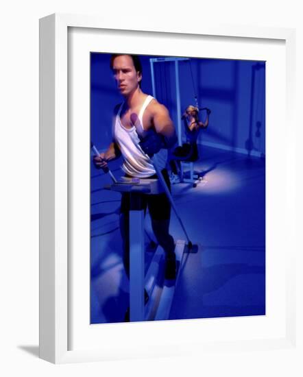 Young Man Exercising in a Gym-null-Framed Photographic Print