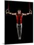 Young Man Exercising on Gymnastic Rings, Bainbridge Island, Washington State, USA-null-Mounted Premium Photographic Print