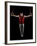 Young Man Exercising on Gymnastic Rings, Bainbridge Island, Washington State, USA-null-Framed Photographic Print