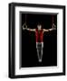 Young Man Exercising on Gymnastic Rings, Bainbridge Island, Washington State, USA-null-Framed Photographic Print