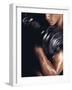 Young Man Exercising with Dumbbells-null-Framed Photographic Print