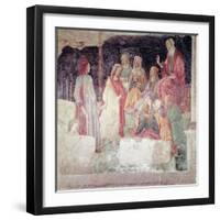 Young Man Greeted by Seven Liberal Arts, from the Villa Lemmi-Sandro Botticelli-Framed Giclee Print