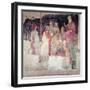 Young Man Greeted by Seven Liberal Arts, from the Villa Lemmi-Sandro Botticelli-Framed Giclee Print