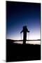 Young Man Hiking Above Lake Tahoe, California-Justin Bailie-Mounted Photographic Print