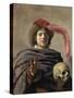 Young Man Holding a Skull (Vanita), 1627-Frans I Hals-Stretched Canvas