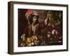 Young Man in a Feathered Hat with Still Life-Michelangelo Cerquozzi-Framed Giclee Print