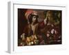 Young Man in a Feathered Hat with Still Life-Michelangelo Cerquozzi-Framed Giclee Print